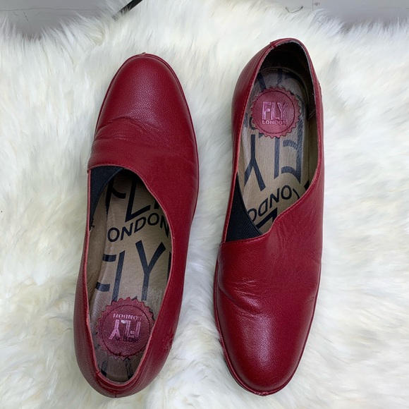 Fly London Red Peso Wedges Size 40 - Picture 3 of 8